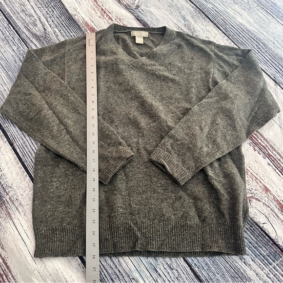 Fieldgear 100% Wool Gray V-Neck Men's Machine Washable Sweater - Picture 6 of 6